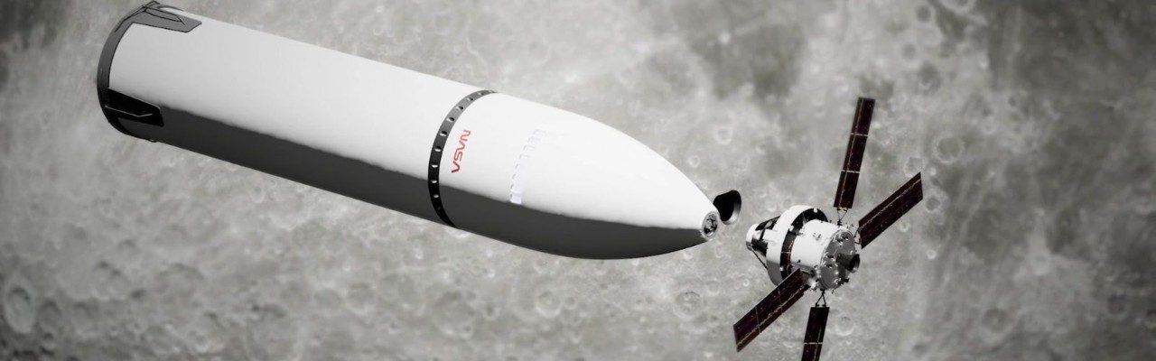 Render of Orion spacecraft docking with Starship.